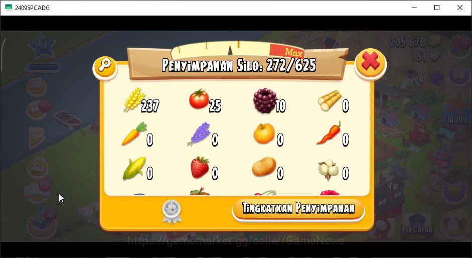 Hay Day Accounts Level 41 | Barn Storage 1050 + Silo Storage 625 | 205k Coins, 51 Diamonds |CN ON|Log Supercell ID|Take 7