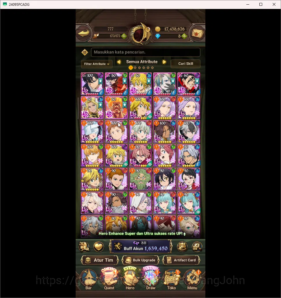 The Seven Deadly Sins: Grand Cross Accounts ASIA | 1,6M CC | 6 UR Merlin&Esca 2/6 Salos ODK 2/ image 2