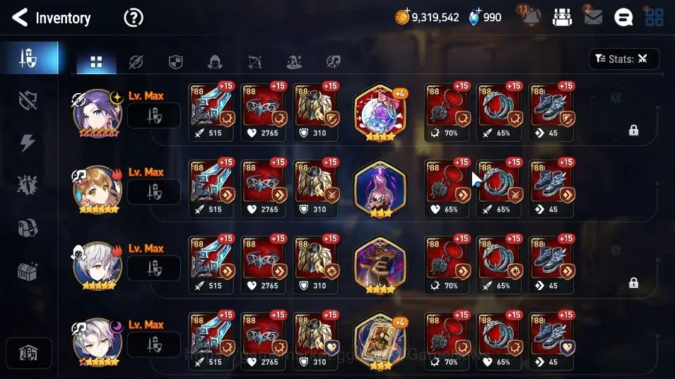 Epic Seven Accounts Starter GLOBAL UnVerif|New Era|2 ML (Salome,Blood Moon Haste)+Setsuka,Ruiza,Saria,Etc|Poh ON|2,5K 13