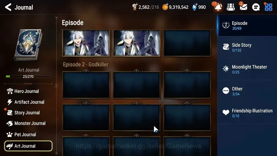 Epic Seven Accounts Starter GLOBAL UnVerif|New Era|2 ML (Salome,Blood Moon Haste)+Setsuka,Ruiza,Saria,Etc|Poh ON|2,5K 20