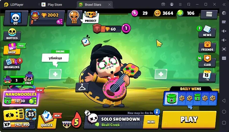 Brawl Stars Accounts Trophy 2002 |30 Brawler|2 Max Hc(JaeYong,Amber)|2 Legend(Amber,Shelly),2Mythic(Tara,Otis),6Epic 1