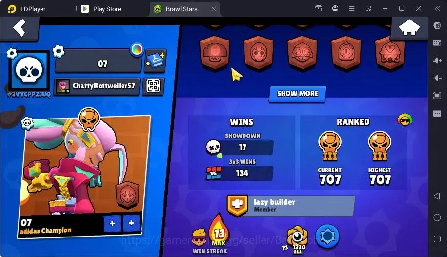 Brawl Stars Accounts Trophy 2002 |30 Brawler|2 Max Hc(JaeYong,Amber)|2 Legend(Amber,Shelly),2Mythic(Tara,Otis),6Epic 3