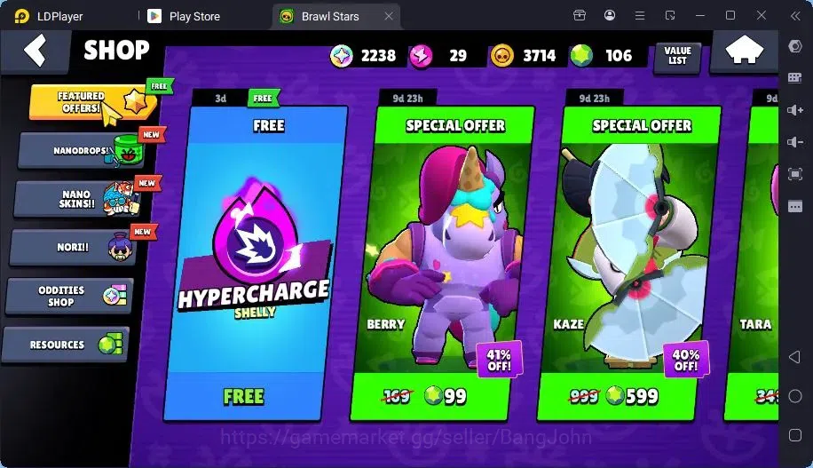 Brawl Stars Accounts Trophy 2002 |30 Brawler|2 Max Hc(JaeYong,Amber)|2 Legend(Amber,Shelly),2Mythic(Tara,Otis),6Epic 4