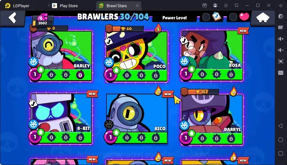 Brawl Stars Accounts Trophy 2002 |30 Brawler|2 Max Hc(JaeYong,Amber)|2 Legend(Amber,Shelly),2Mythic(Tara,Otis),6Epic 7