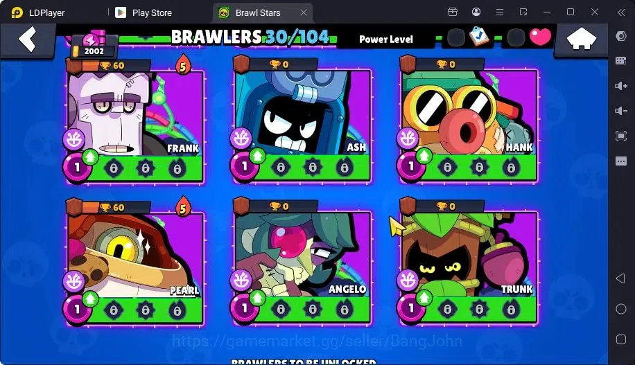 Brawl Stars Accounts Trophy 2002 |30 Brawler|2 Max Hc(JaeYong,Amber)|2 Legend(Amber,Shelly),2Mythic(Tara,Otis),6Epic 9
