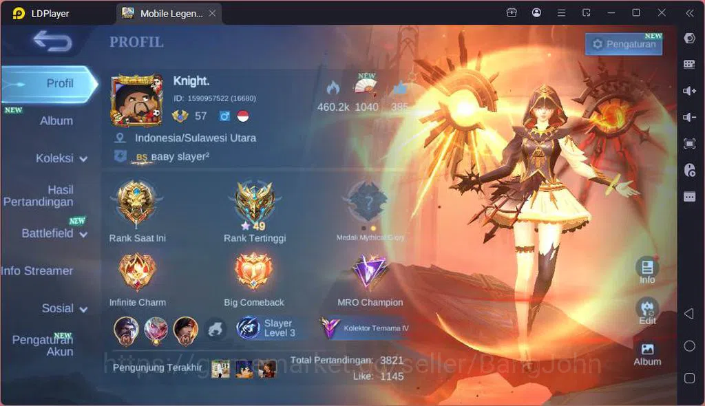 Mobile Legends: Bang Bang Accounts GLOBAL|Hero 81|Skin 179|Prime Claude,Kof Karina,St image 1