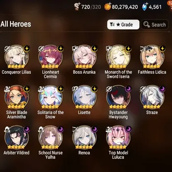Epic Seven Accounts High-End Global UnVerif|14 ML(Lisette,School NYulha,Monarch,BArunka,etc)+Full CZN,Rinak,Etc|Untouch