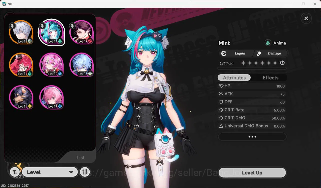 Neverness to Everness Accounts America, Starter LVL 3, Nanaly, 8 char, MC male, m image 8