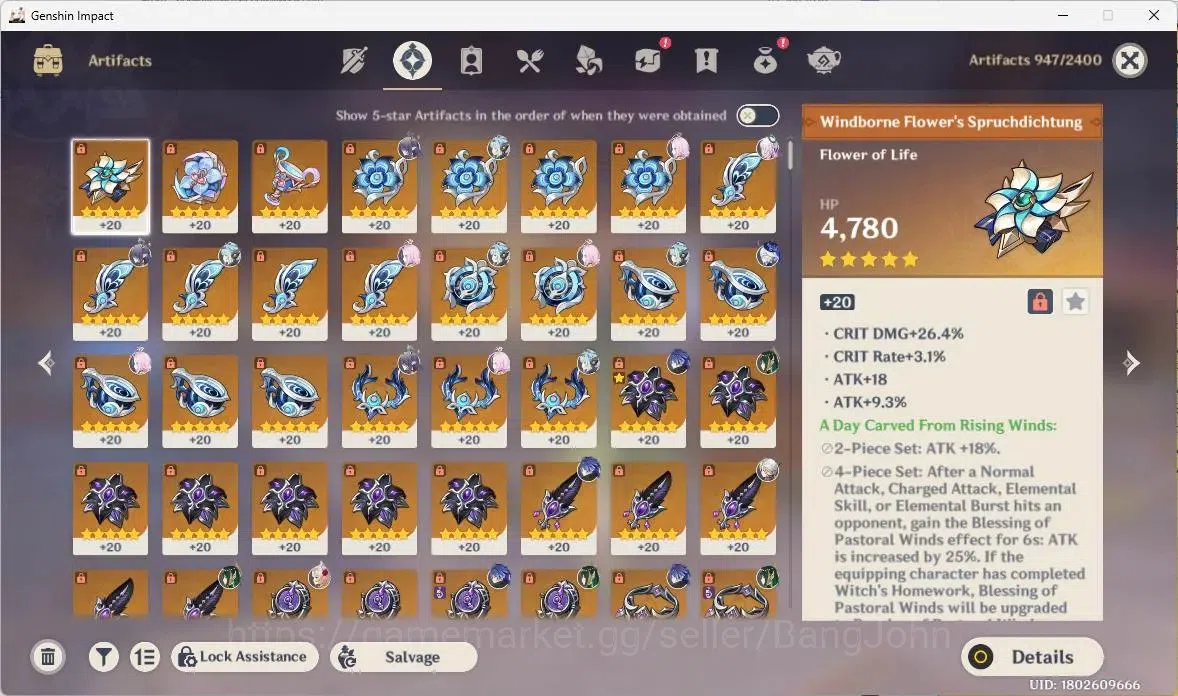 Genshin Impact Accounts ASIA | AR 60|9 Limited+(*5Wpn)+Sign,Nefer,Arecchin image 12