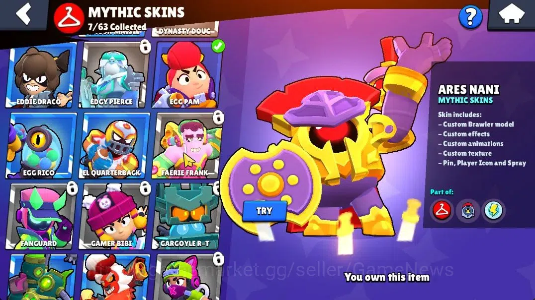 Brawl Stars Accounts 10K Trophy|65 Brawlers 15 Max Lvl|3 Full Buffie|UL image 14