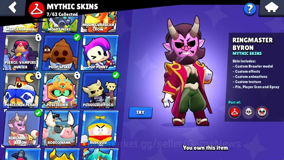 Brawl Stars Accounts 10K Trophy|65 Brawlers 15 Max Lvl|3 Full Buffie|UL image 15
