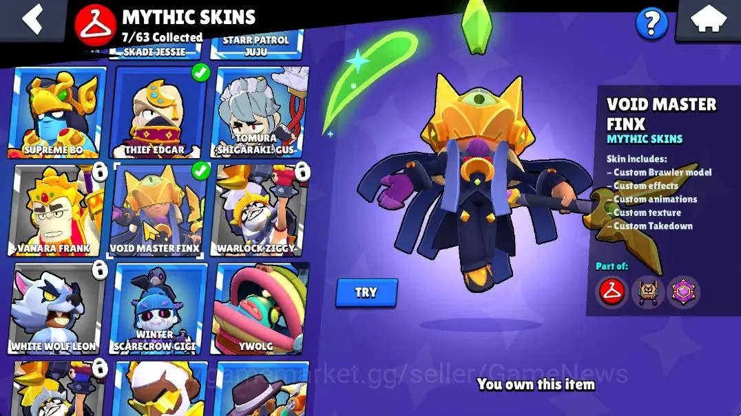 Brawl Stars Accounts 10K Trophy|65 Brawlers 15 Max Lvl|3 Full Buffie|UL image 16