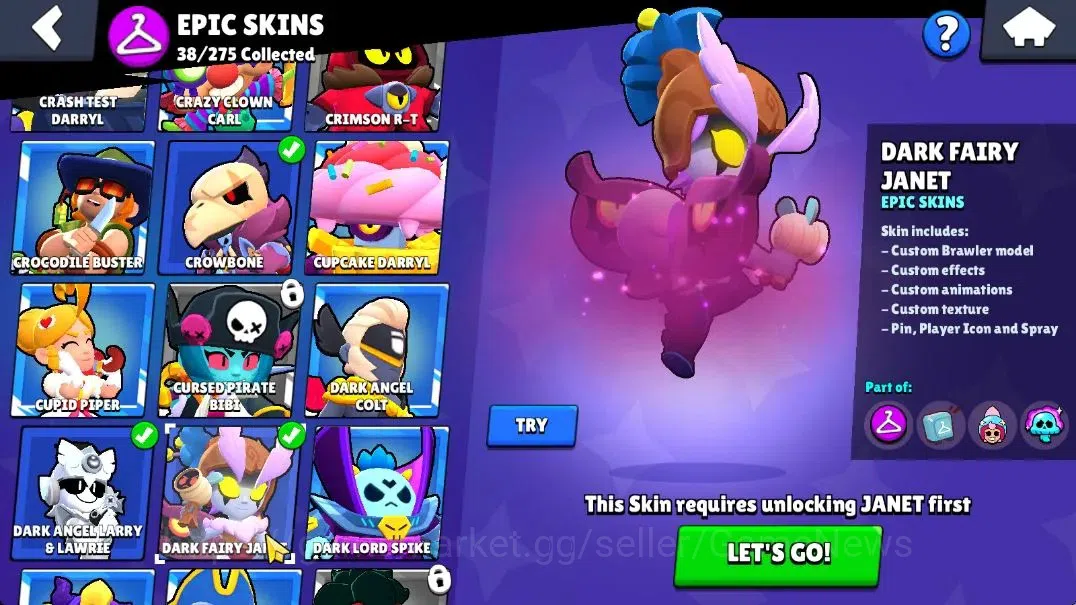 Brawl Stars Accounts 10K Trophy|65 Brawlers 15 Max Lvl|3 Full Buffie|UL image 19