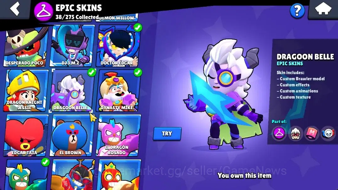 Brawl Stars Accounts 10K Trophy|65 Brawlers 15 Max Lvl|3 Full Buffie|UL image 20