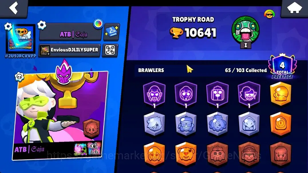 Brawl Stars Accounts 10K Trophy|65 Brawlers 15 Max Lvl|3 Full Buffie|UL image 4