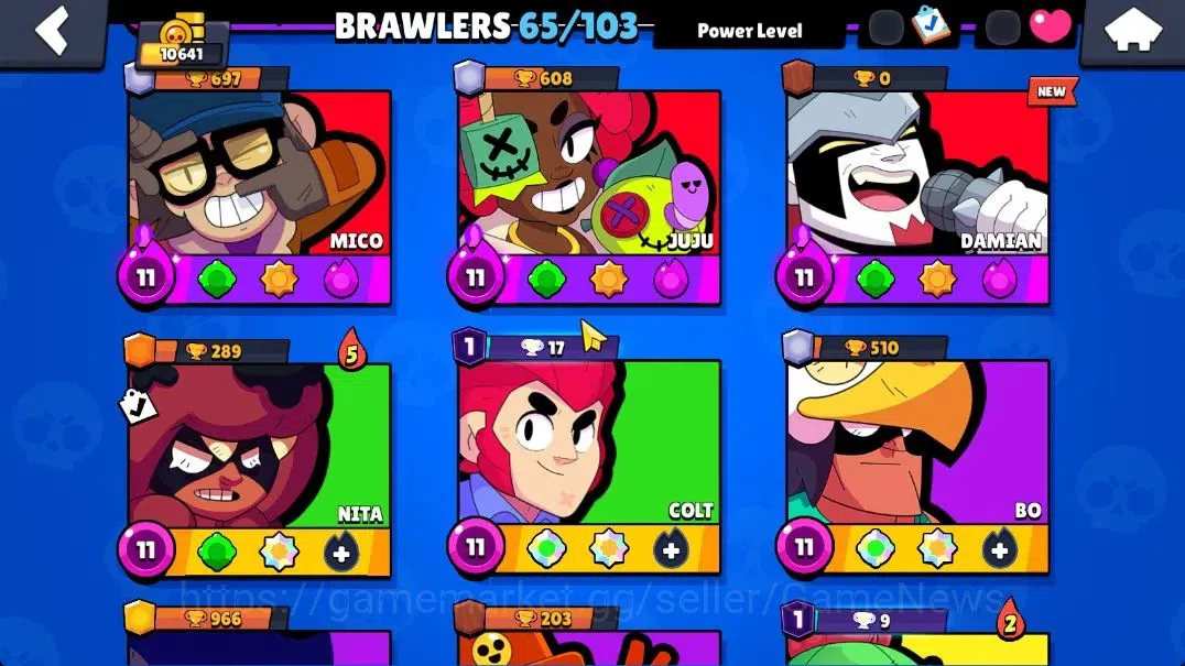 Brawl Stars Accounts 10K Trophy|65 Brawlers 15 Max Lvl|3 Full Buffie|UL image 6