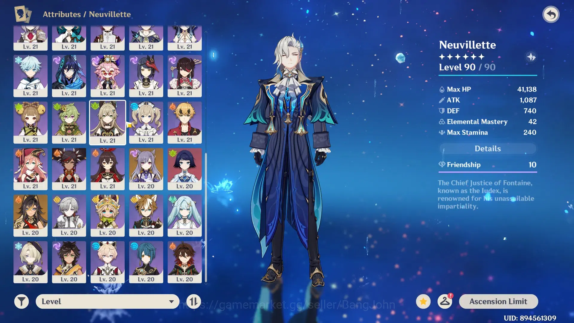 Genshin Impact Accounts Asia |AR 56|6Limited+3Sign|NeferSign,LaumaSign,Neu image 7