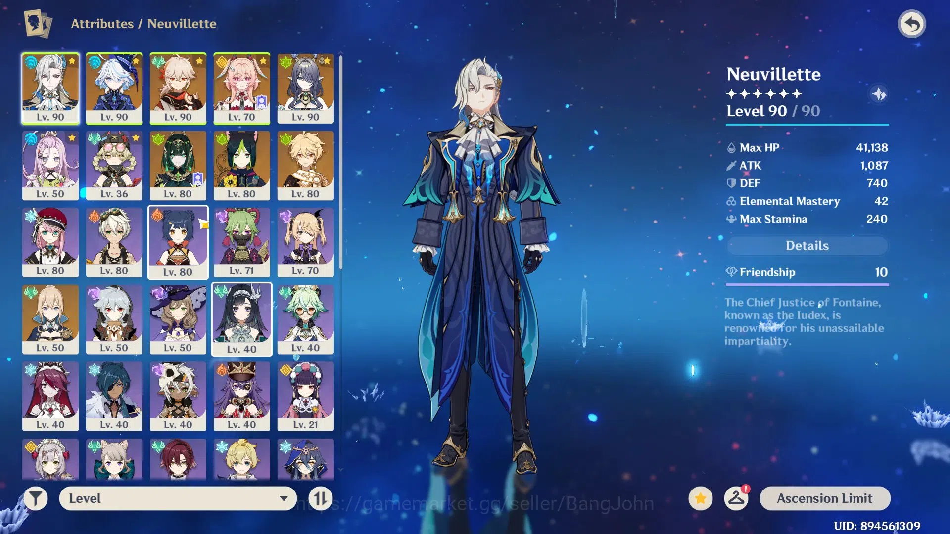 Genshin Impact Accounts Asia |AR 56|6Limited+3Sign|NeferSign,LaumaSign,Neu image 8