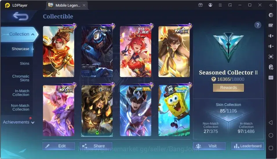 Mobile Legends: Bang Bang Accounts Global|Hero 65|Skin 85|Seasoned|Spongebob Cyclops| image 11