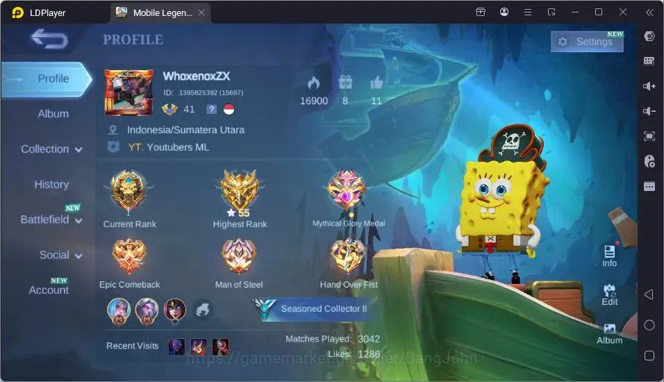 Mobile Legends: Bang Bang Accounts Global|Hero 65|Skin 85|Seasoned|Spongebob Cyclops| image 15