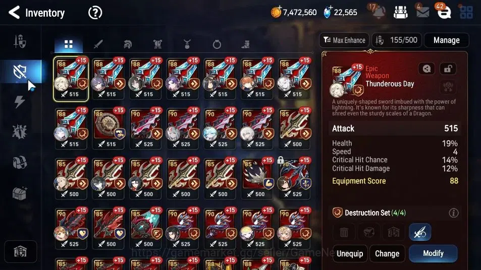 Epic Seven Accounts GLOBAL Unverif|New Era|15 ML(Salome,LOTscales,NM L image 16