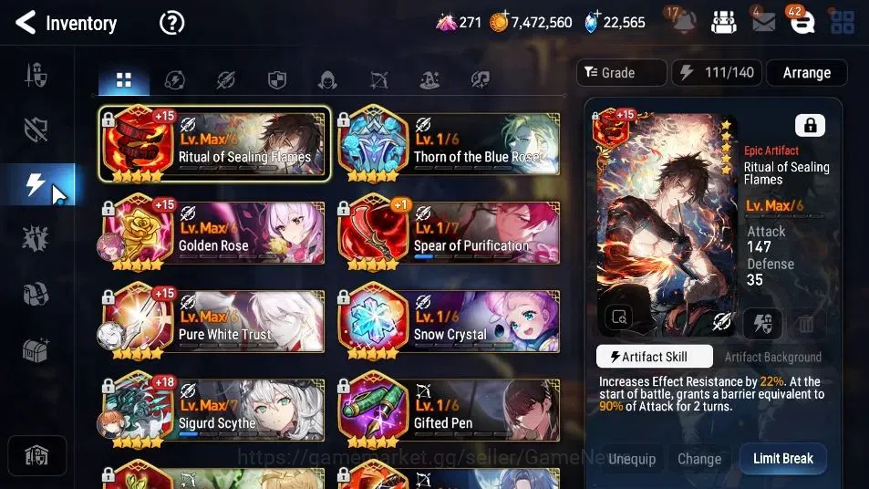 Epic Seven Accounts GLOBAL Unverif|New Era|15 ML(Salome,LOTscales,NM L image 17