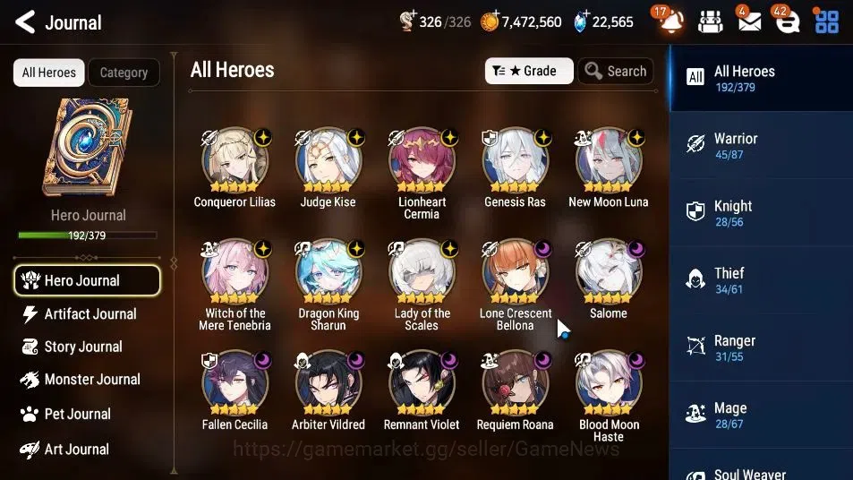 Epic Seven Accounts GLOBAL Unverif|New Era|15 ML(Salome,LOTscales,NM L image 6