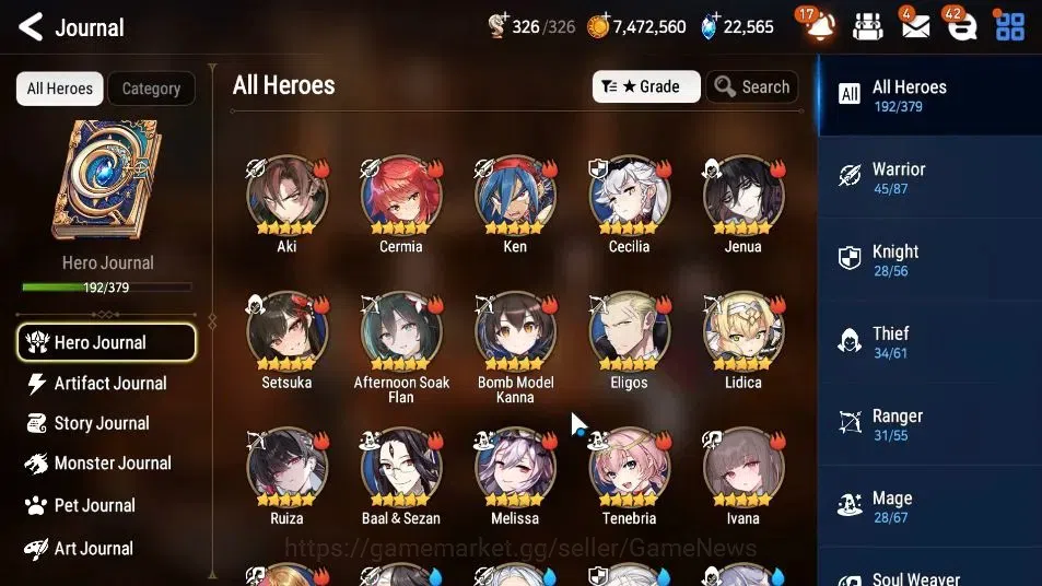 Epic Seven Accounts GLOBAL Unverif|New Era|15 ML(Salome,LOTscales,NM L image 7