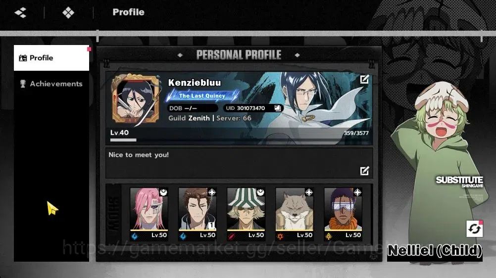 BLEACH: Soul Resonance Accounts NuverseSEA|LV 40|6 SSR [(Szayelaporro,Ikkaku)+Stam image 1