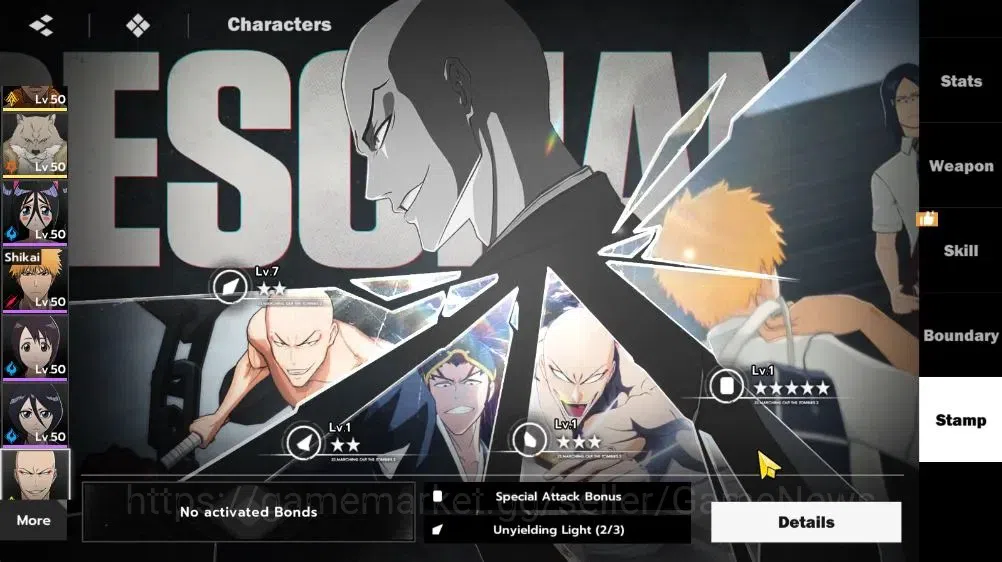 BLEACH: Soul Resonance Accounts NuverseSEA|LV 40|6 SSR [(Szayelaporro,Ikkaku)+Stam image 15