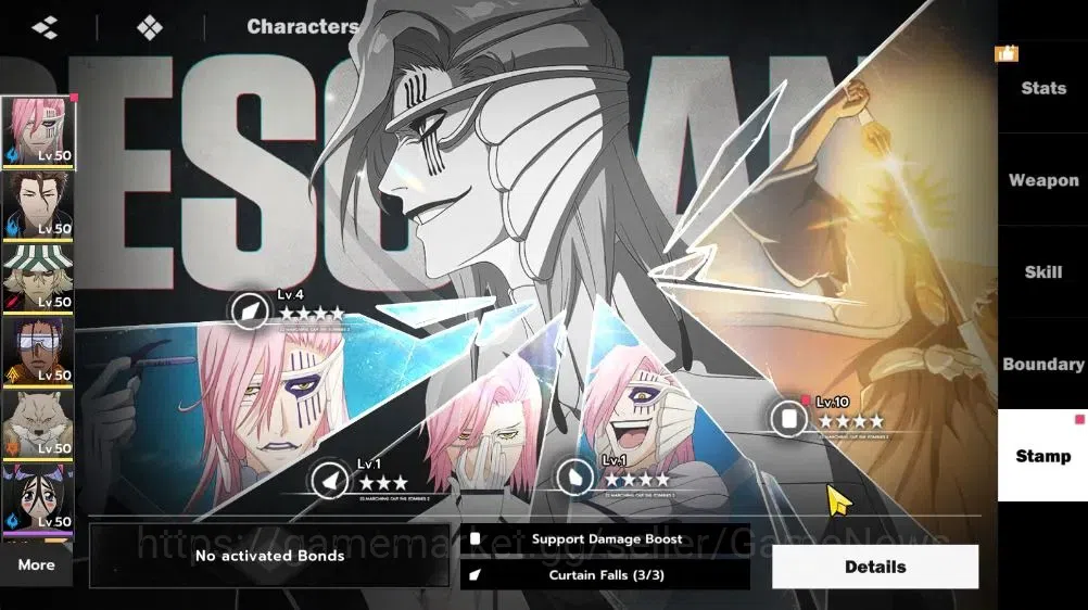 BLEACH: Soul Resonance Accounts NuverseSEA|LV 40|6 SSR [(Szayelaporro,Ikkaku)+Stam image 6