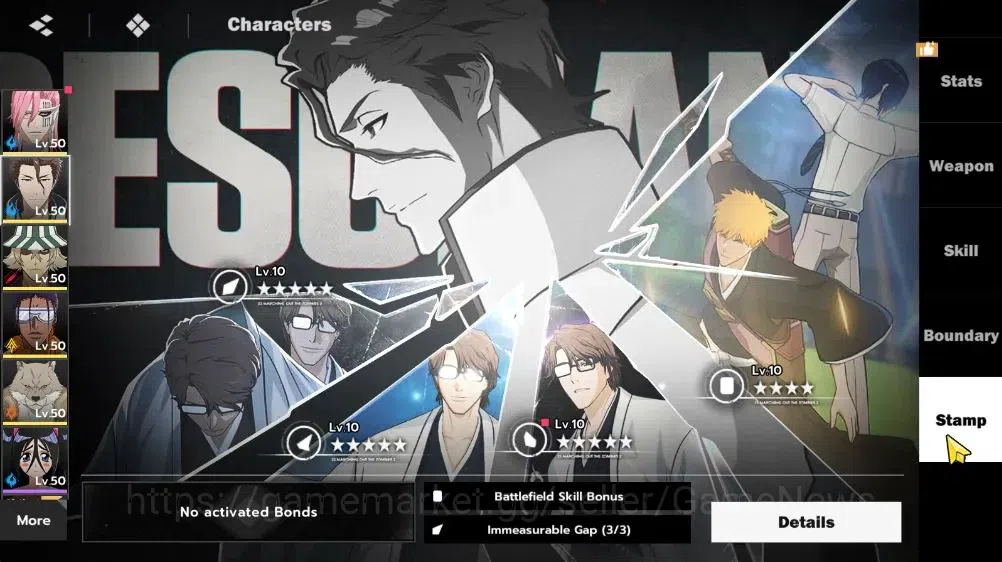 BLEACH: Soul Resonance Accounts NuverseSEA|LV 40|6 SSR [(Szayelaporro,Ikkaku)+Stam image 9