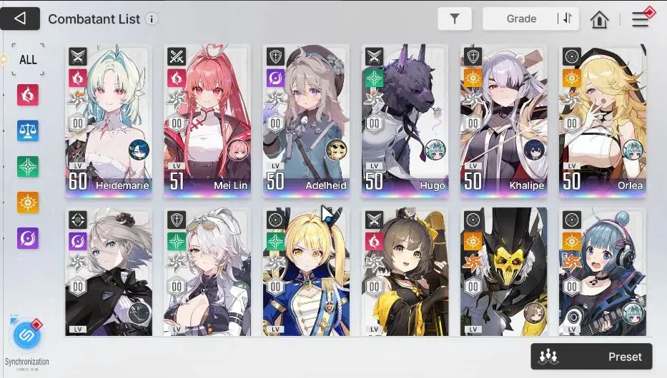 Chaos Zero Nightmare Accounts GLOBAL|Lv 53|9 SSR[Adelheid,Heidemarie+Sign,Tipher image 3
