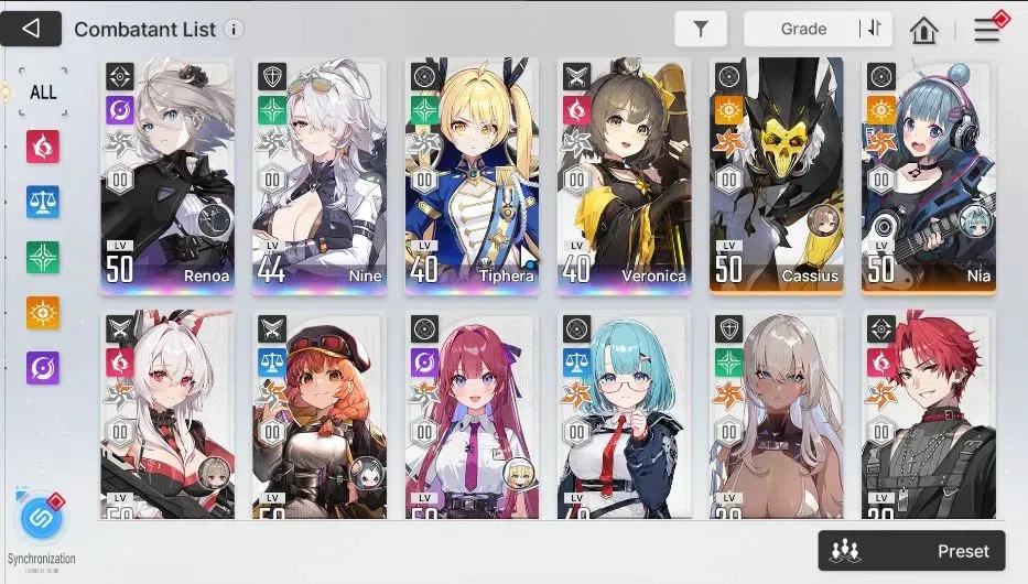 Chaos Zero Nightmare Accounts GLOBAL|Lv 53|9 SSR[Adelheid,Heidemarie+Sign,Tipher image 4