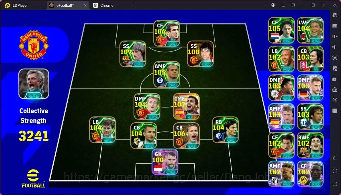 eFootball Accounts High-End Mobile |PW 3241|Bigtime Rodri,Best,Beckham|Epic Cruyff,Cantona,Ferdinand Etc|SHW 1