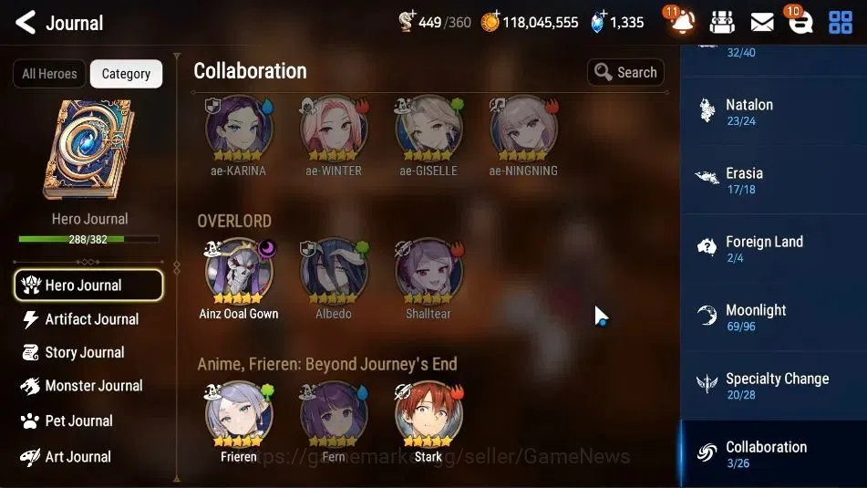 Epic Seven Accounts High-End ASIA Verif ENDGAME|39ML(Dark Diene,AinzOG,GRas,HarSeti,Zio,Etc)+FuLL Collab Frieren|MANY 6