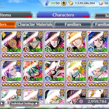 Bleach: Brave Souls Accounts Others Global|50K Orb|Halloween Soifon,Yoruichi,TYBW26 Shuhei,11th Aizen,New Ichigo,10th