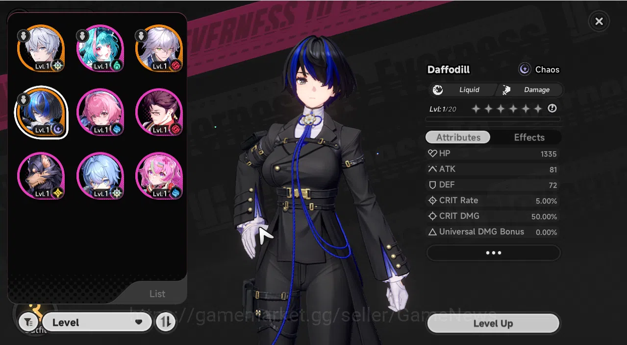 Neverness to Everness Accounts GLOBAL NA|HL 3| 2 SSR (Baicang,Daffodill)| 6 SR (M image 2