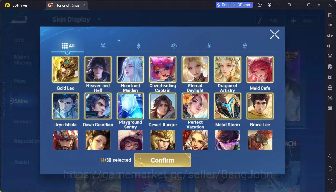 Honor of Kings Accounts Global | 68H 42S|KIC Luna, LNY Da Qiao, Bleach Hou image 10