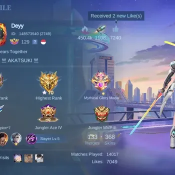Mobile Legends: Bang Bang Accounts Collector Global|368S|Exalted|LEGEND Lunox,Exorcists Yuzhong,PRIME Yuzhong Beatrix,LBX