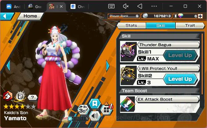 One Piece Bounty Rush Accounts Others GLOBAL| EX 3| PR 9|BMO Kaido,KS Yamato,MWD Luffy,etc|More Detail Check SS|OPBR279B 8
