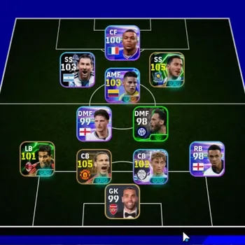 eFootball Accounts High-End Android|Power 3111|6 Epic Eden Hazard,Rio Ferdinand,Ono Shinji,Serginho|8 Show Time James