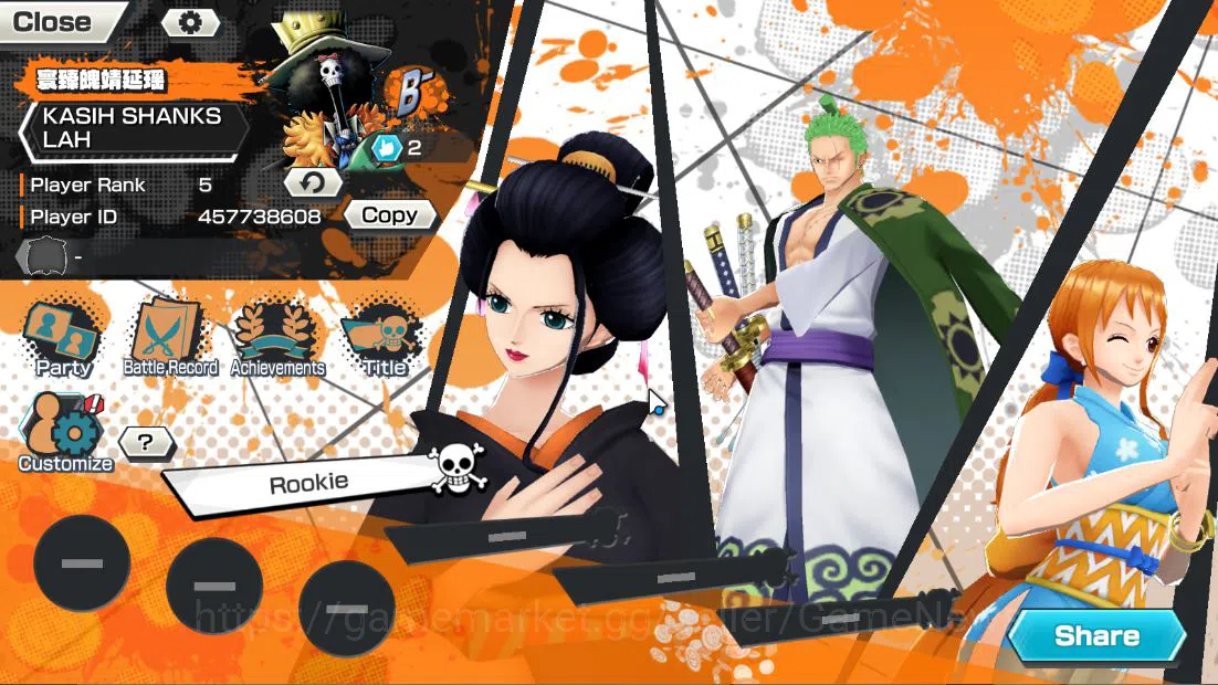 One Piece Bounty Rush Accounts Starter Global|4EX|Film RED Shanks,AMSK[Borsalino],Devine Departure Shanks,BP Kuzan|Rank 2