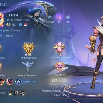 Mobile Legends: Bang Bang Accounts Others Global|Skin 290|KOF Karina,Collector Natalia,STAR ANULA Lesley,PACE