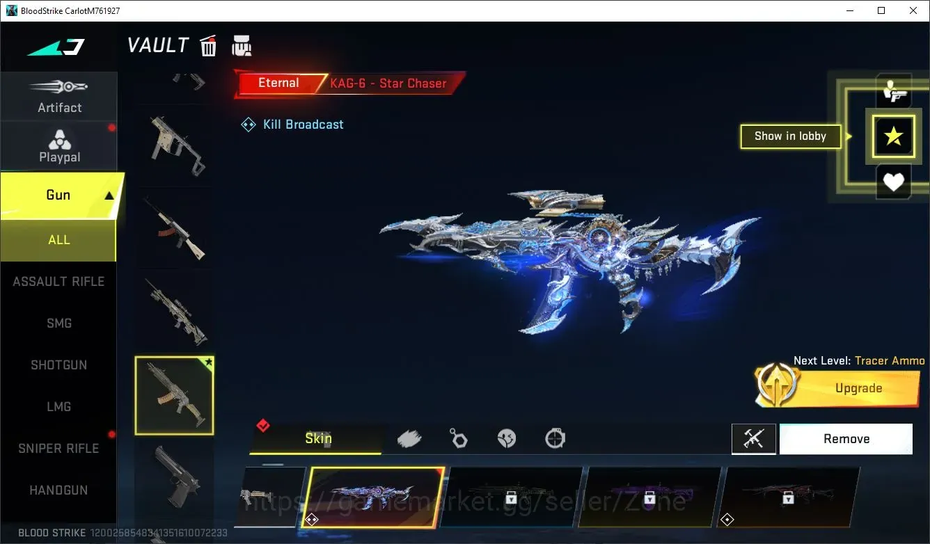 Blood Strike Accounts High-End ASIA|1 ETERNAL: KAG-6-Star Chaser Lv2|1 Epic Rename Card|Check SS|TakeMail|LogNetEase(BS1239Z) 1