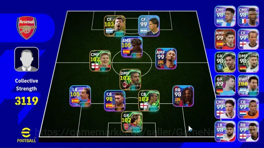 eFootball Accounts Legends & Iconic Players Android|Epic Gennaro Gattuso,S.Aguero,Gerrard,Rio Ferdinand,David Seaman|5 Show 1