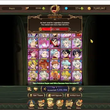 The Seven Deadly Sins: Grand Cross Accounts Endgame ASIA|3,1M CC|107 LS +274 DM|4 LR+9 UR| NMeli,P Brunhild,LMeli2/6,P