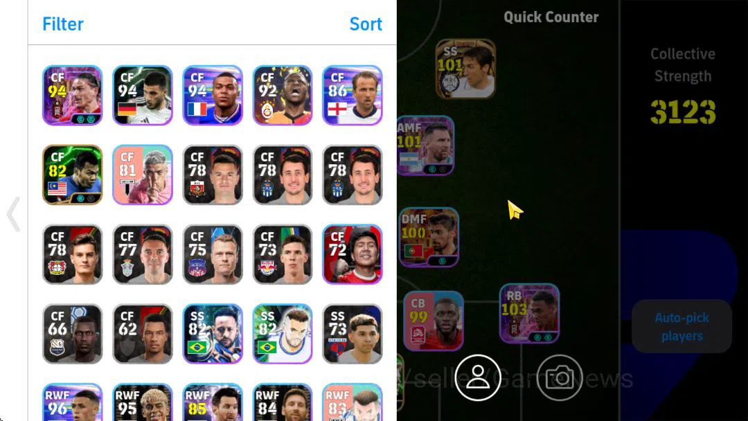 eFootball Accounts Mobile|Serginho EdgedCrossing,L Messi,Bobeto,Raul, image 3