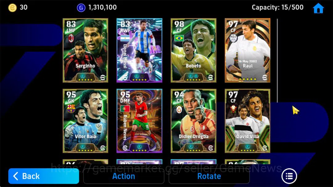 eFootball Accounts Mobile|Serginho EdgedCrossing,L Messi,Bobeto,Raul, image 4