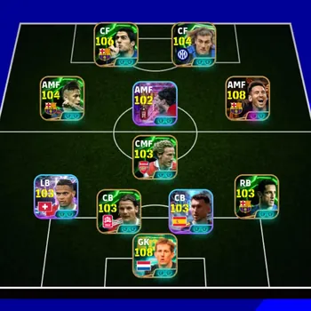 eFootball Accounts Legends & Iconic Players 3232+ Team I MSN I Szoboszlai 103 I Edwin 108 I Belletti 103 I Raul 104 I Sergio